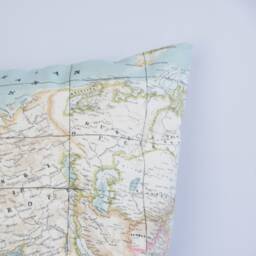 World Map Pillow Cover, Atlas Cushion Throw Wanderlust Pillow, Wedding Gift, Gift For Her, Different Sizes - thumbnail 3