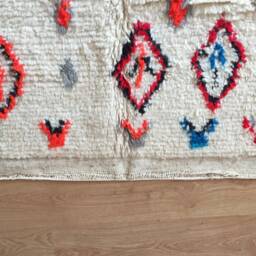 Moroccan Handwoven Rug, Wool/Bohemian Rug Azilal Rug Berber Atlas Vintage 135 X 234 cm 4.42 7.67 Ft Azl 228 - thumbnail 3