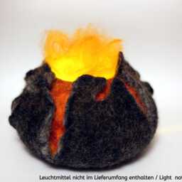 Felted Volcano Lamp, Felted Night Light. Decoration For The Children's Room - thumbnail 3
