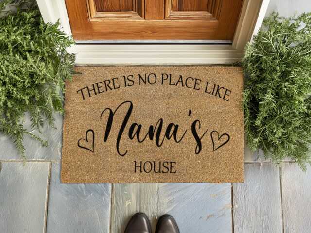 There Is No Place Like Nana's - Custom Cursive Rug Entryway Love - image 1