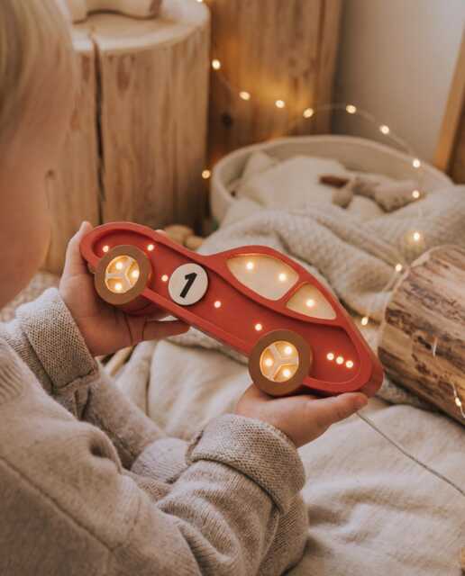 Wooden Car Lamp For Kids Perfect Gift Baby Shower Nursery Decor Night Light Personalized - image 1