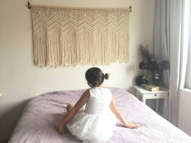 Large Macrame Wall Hanging Boho Headboard Tapestry - 55x31 Inch - image 1