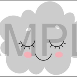 Moon, Star, Cloud Sleep Wall Stickers Pack Decal Art Pastel Grey Pink Yellow Nursery Girl's Bedroom - thumbnail 2