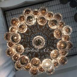 Turkish Mosaic Chandelier With 37 Large Globes , ID 145 - thumbnail 3