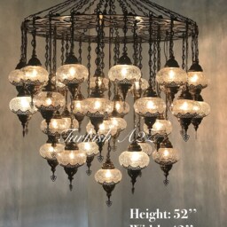 Turkish Mosaic Chandelier With 37 Large Globes , ID 145 - thumbnail 2