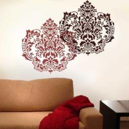 Wall Stencil Damasque Lg - Easy Diy Wall Decor With Stencils - thumbnail 2