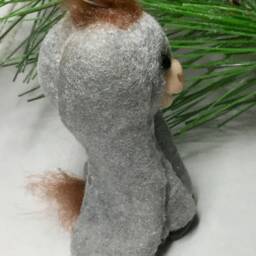 Ooak Nestor The Long Eared Donkey Ornament By Aaron Matthies - Light Gray - thumbnail 2