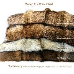 Luxury Faux Wolf Fur Throw Blanket - Golden Brown Minky Lining - thumbnail 3