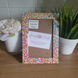 Colourful Flower Sequins Photo Frame 4 X 6 Inches