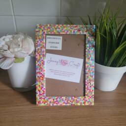 Colourful Flower Sequins Photo Frame 4 X 6 Inches - thumbnail 4