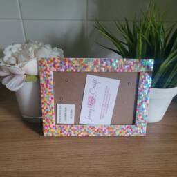 Colourful Flower Sequins Photo Frame 4 X 6 Inches - thumbnail 2