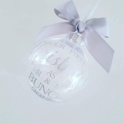 Our First Christmas As Mr & Mrs Personalised Christamas Tree Bauble, Wedding Keepsake - thumbnail 4