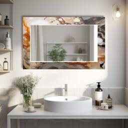 Mirror Wall Decor, For Bathroom, Entryway Hallway Mirror, Luxury Home Living Room Decorative On Tempered Glass