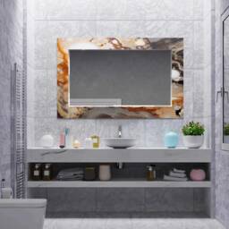 Mirror Wall Decor, For Bathroom, Entryway Hallway Mirror, Luxury Home Living Room Decorative On Tempered Glass - thumbnail 3