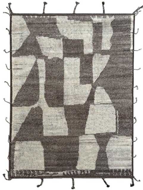 Hand-Knotted Moroccan Beni Ourain Rug, 100% Natural Wool, Modern Berber Carpet For Living Room - image 1