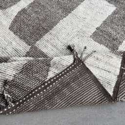 Hand-Knotted Moroccan Beni Ourain Rug, 100% Natural Wool, Modern Berber Carpet For Living Room - thumbnail 4