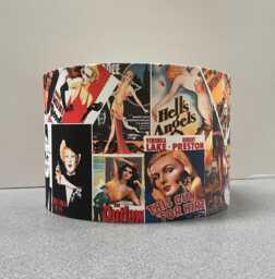 Vintage Movies Sirens Heroes Of Comedy Collage Style Cylinder/Drum Lampshades/ Pendant Shade/ Table - thumbnail 1