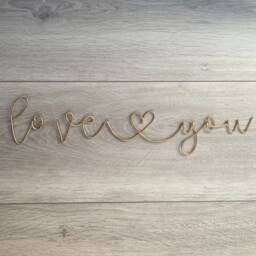 Custom Wire Word Art in Heart Font. Large Size. Bespoke, Handmade Personalised Words Or Phrases, Gift, Wall Art, Nursery, House Decor - thumbnail 3