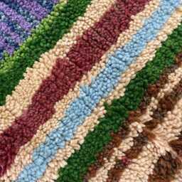 Hand-Loomed Moroccan Rug, Architectural Design, Wool Blend, Multicolor Landscape - Custom - thumbnail 4