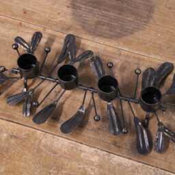 Vintage Style Rustic Metal Mistletoe Christmas Candle Holder Centre Piece - thumbnail 3