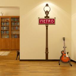 Wall Decal Paris Metro, Wall Sticker, Metro France Vinyl Stencil, Decor - thumbnail 1