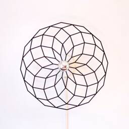 Wall Lamp Shadow Image Sacred Geometry Torus Vortex - Wooden Lampshade Ceiling Mandala - thumbnail 3