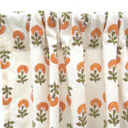 Boho Curtains, Living Room Farmhouse Feel Custom Made, 2 Panels - thumbnail 2