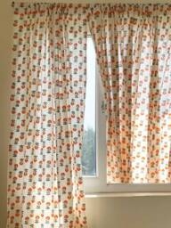 Boho Curtains, Living Room Farmhouse Feel Custom Made, 2 Panels - thumbnail 1