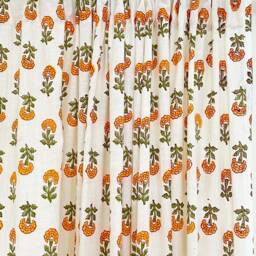 Boho Curtains, Living Room Farmhouse Feel Custom Made, 2 Panels - thumbnail 4