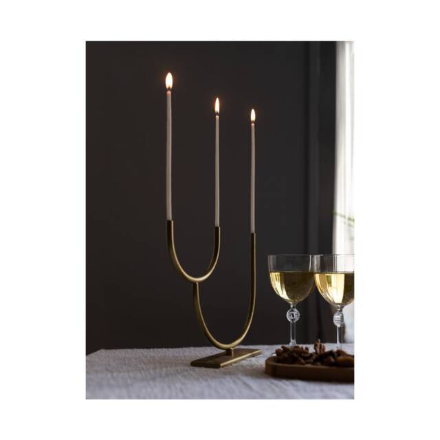 Minimal Gold Candelabra Modern Tabletop Candlestick For Wedding, Celebration & Housewarming - image 1