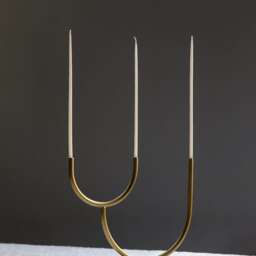 Minimal Gold Candelabra Modern Tabletop Candlestick For Wedding, Celebration & Housewarming - thumbnail 2