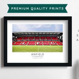 Liverpool Anfield Stadium Art Print - Gift Decor Impressionist Frame Poster Dad Brother Uncle Granddad Red White The Reds Memorabilia Fc - thumbnail 2