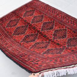 Handmade Afghan Khal Mohammadi Rug Turkmen Wool, Geometric Design - 4'10x6'8 - thumbnail 3