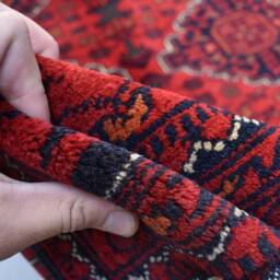 Handmade Afghan Khal Mohammadi Rug Turkmen Wool, Geometric Design - 4'10x6'8 - thumbnail 4