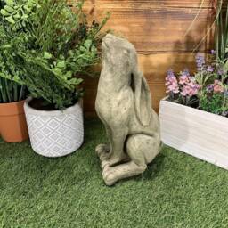 stone Garden Moon Gazing Hare Ornament - thumbnail 3