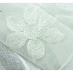 Custom Voile Curtain Sheer Polyester Vine Flower Embroidered Curtain , Made To Measure - thumbnail 3