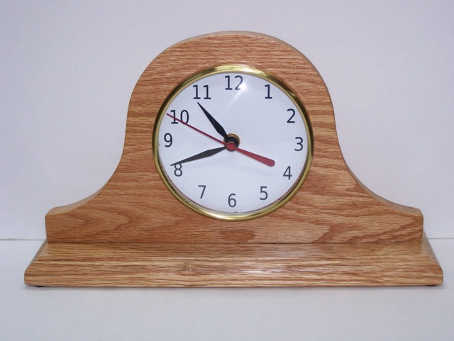 Tambour Style Desk Clock, Backwards Clock, Reverse Custom Novelty Clock - image 1