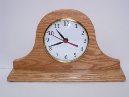 Tambour Style Desk Clock, Backwards Clock, Reverse Custom Novelty Clock