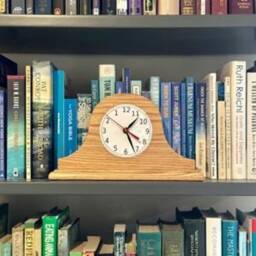 Tambour Style Desk Clock, Backwards Clock, Reverse Custom Novelty Clock - thumbnail 2