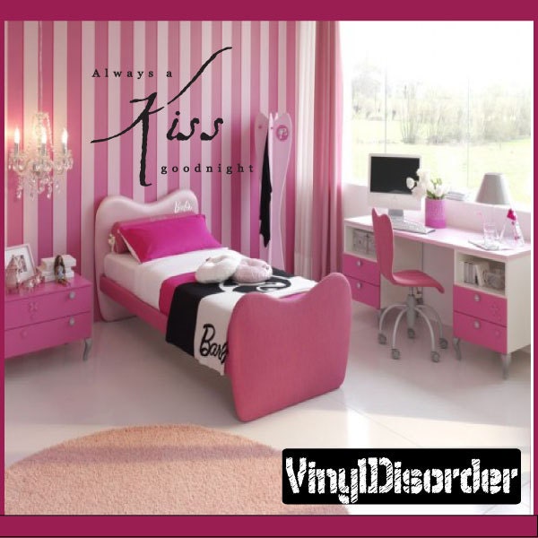 Always Kiss Me Goodnight - Vinyl Wall Decal Quotes Sticker A003Alwaysaviet - image 1