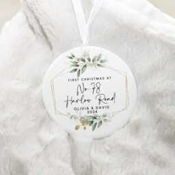 Personalised First Christmas At New Home, 1st Road Name Ornament, Home Bauble Decoration - thumbnail 3