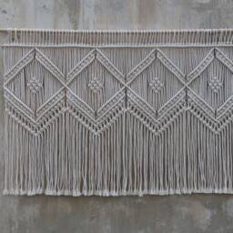 Macrame Wall Hanging, Home Decor Tapestry, Bohemian Art, Bedroom Decoration - thumbnail 2