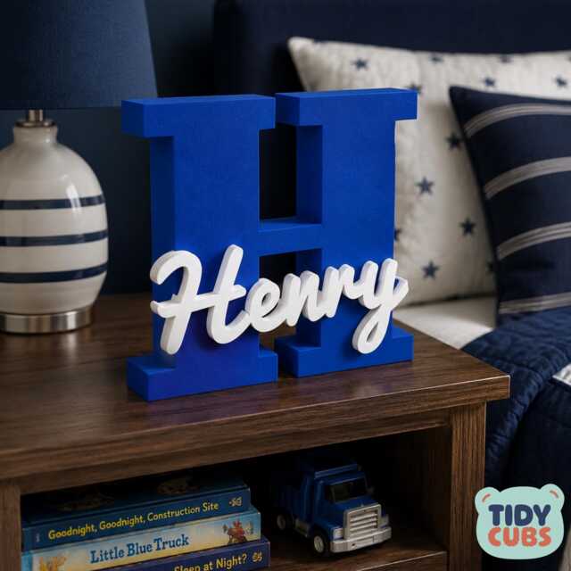 Custom 18cm Initial Letter Name Sign - Personalised Kids Room Decor Free Standing Display For Nursery Mountable Wall Art - image 1
