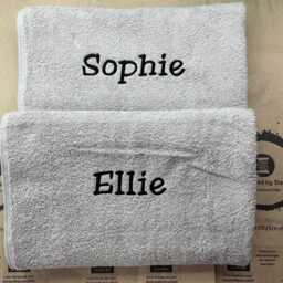 Personalised Embroidered Name Towels - 500Gsm 100% Cotton - thumbnail 3