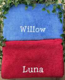 Personalised Embroidered Name Towels - 500Gsm 100% Cotton