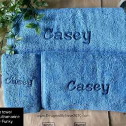 Personalised Embroidered Name Towels - 500Gsm 100% Cotton - thumbnail 2