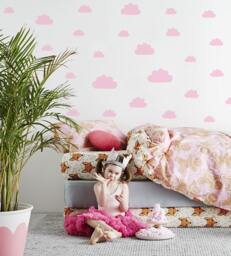 70 Pcx Cloud Decals For Walls Nursery, Baby Nursery Wall Decals, Girl Stickers Decor Neutral Kids - thumbnail 3