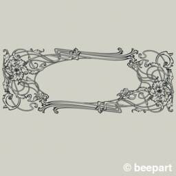 Art Nouveau Vinyl Wall Decal Ornate Vintage Design Sticker - thumbnail 3