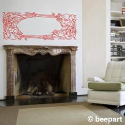 Art Nouveau Vinyl Wall Decal Ornate Vintage Design Sticker - thumbnail 1