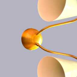 Mid Century Sputnik Raw Brass Double Cone Lamp Atomic Modern Fixture Wall Sconce Ideal For Island, Kitchen, Lounge Decor - thumbnail 4